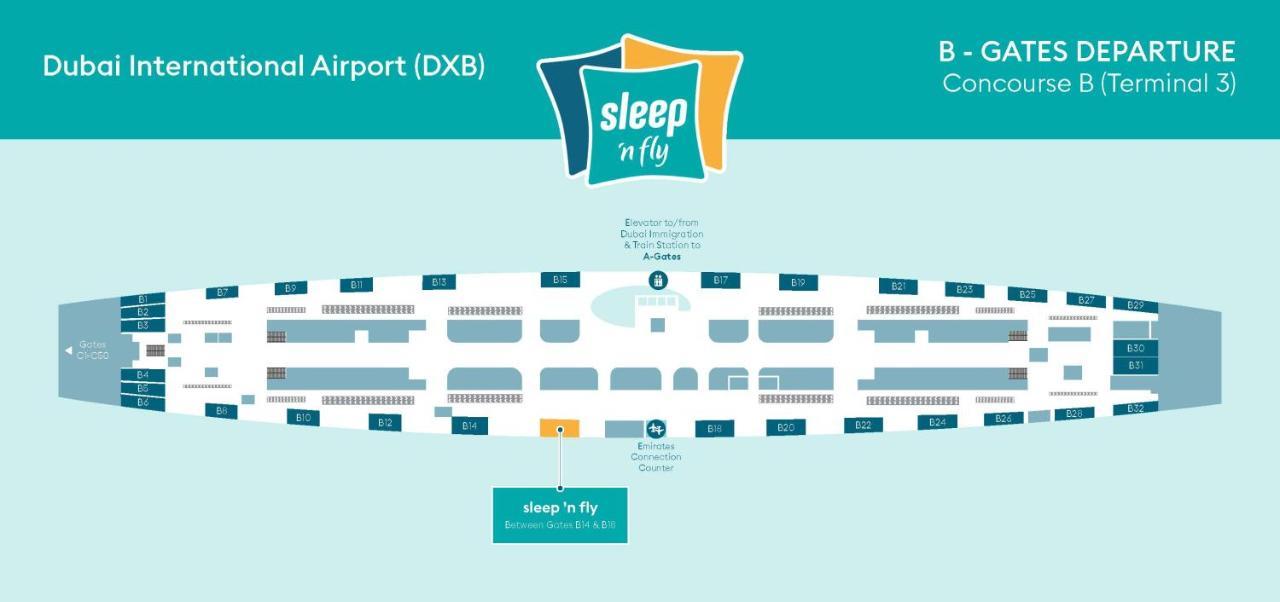 Sleep 'N Fly Sleep Lounge, B-Gates Terminal 3 - Transit Only Dubai Exterior foto